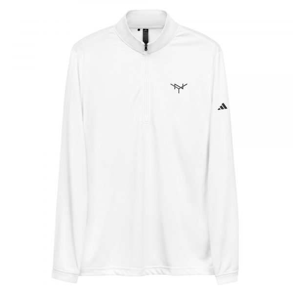 Nina Yau - NY Logo White Adidas Quarter Zip Pullover