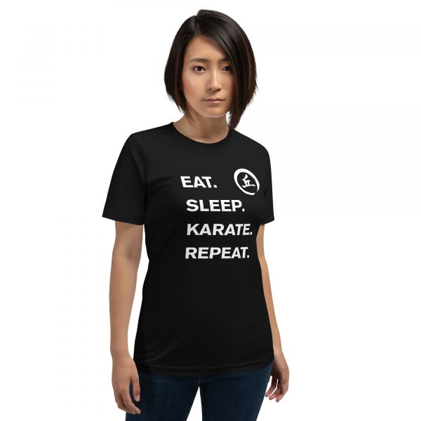 Nina Yau - Eat. Sleep. Karate. Repeat. Black T-Shirt