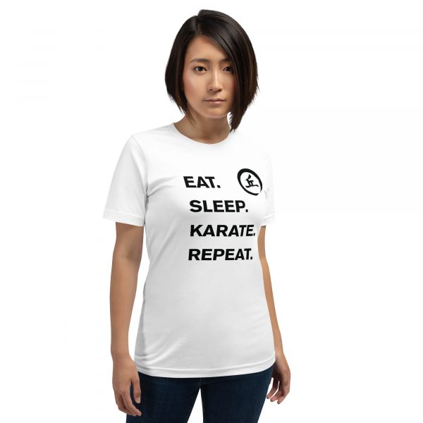 Nina Yau - Eat. Sleep. Karate. Repeat. White T-Shirt